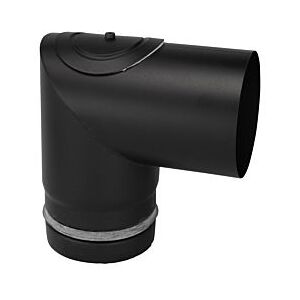 Bertrams Pelletino Bogen 10SB90RV-100M 90°, mit Reinigungsöffnung, 100 x 0,6 mm, mattschwarz Image