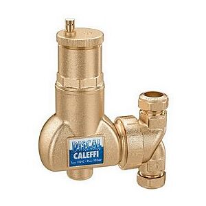 Caleffi Discal Mikroblasenabscheider 551703 Ø 28mm Klemmverschraubung, Messing-Gehäuse, für horizontale und vertikale Rohrleitungen Image