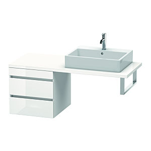 Duravit DuraStyle Waschtisch-Unterschrank DS533702222 50 x 54,8 cm, weiß hochglanz, für Konsole, 2 Schubkästen Image