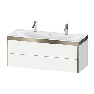 Duravit XViu Waschtisch-Unterschrank XV4618OB118P 120x48cm, 2 Schubkästen, champagner matt, Rahmen P, weiß matt Image
