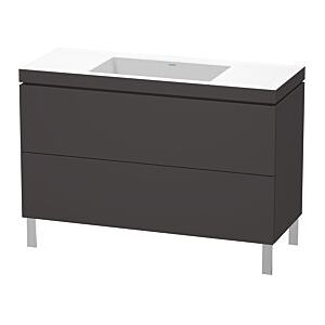 Duravit L-Cube Waschtisch-Unterschrank LC6939N8080 120 x 48 cm, ohne Hahnloch, graphit supermatt, 2 Auszüge, bodenstehend Image
