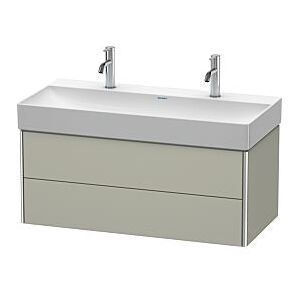 Duravit XSquare Waschtisch-Unterschrank XS416306060 98,4x39,7x46cm, 2 Schubkästen, Taupe seidenmatt Image