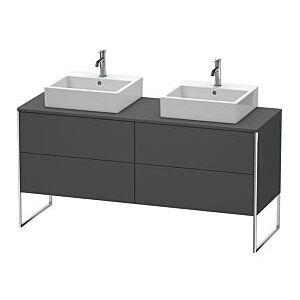 Duravit XSquare Waschtisch-Unterschrank XS4927B4949 160x53,8x54,8cm, 4 Auszüge, beidseitig, Graphit matt Image