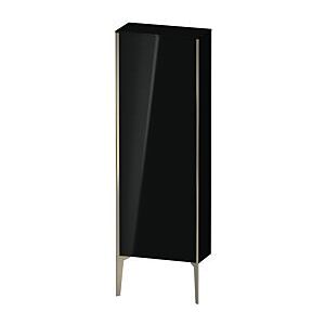 Duravit XViu Halbhochschrank XV1316RB140 50x24x133cm, champagner matt, Tür rechts, schwarz hochglanz Image