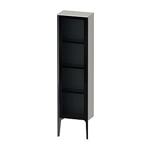 Duravit XViu Halbhochschrank XV1365LB207 40x24x133cm, Glastür, schwarz matt, Tür links, betongrau matt Image
