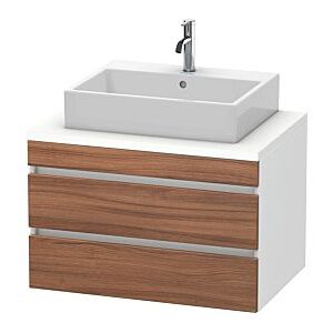Duravit DuraStyle Waschtisch-Unterschrank DS531707918 80 x 54,8 cm, nussbaum natur/weiß matt, für Konsole, 2 Schubkästen Image