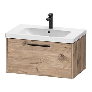 Duravit D-Code Waschtischunterschrank DC46670BD550000 Griff Diamantschwarz, Eiche Marmor, Wandhängend, Auszug 1, 784x400x460 mm Image