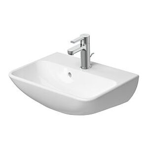 Duravit Me by Starck Waschtisch 0719453210 45 x 32 cm, Hahnloch vorgestochen, mit Überlauf, mit Hahnlochbank, weiß seidenmatt Image