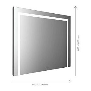 Emco Mi 220 LED-Lichtspiegel 104070009000100 700 x 900 mm, mit 3 Lichtausschnitten oben, rechts und links Image