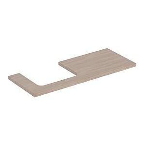 Geberit One Waschtisch-Platte 505305005 120 x 3 x 47 cm, Eiche/Melamin Holzstruktur, Ausschnitt links Image