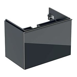 Geberit Acanto Waschtischunterschrank 500611161 74x53,5x47,6 cm, Glas schwarz - schwarz matt Image