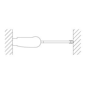 Kermi Pega Pendeltür 1-flügelig PE1TR07820VPK 78x200cm, silber hochglanz, ESG klar Clean, rechts Image