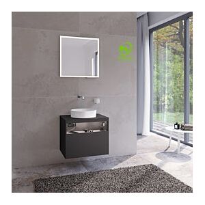 Keuco Stageline Waschtisch-Unterschrank 32853970100 65 x 55 x 49 cm, Dekor Vulkanit, Glas Vulkanit satiniert, mit Elektrik Image