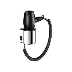 Keuco Plan Haartrockner 14995010037 verchromt/schwarzgrau, mit Halter Image