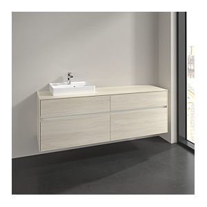 Villeroy und Boch Collaro Waschtischunterschrank C078B0AA 160x54,8x50cm, Waschtisch links, LED-Beleuchtung 12W, white oak Image