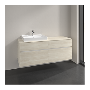 Villeroy und Boch Collaro Waschtischunterschrank C085B0AA 140x54,8x50cm, Waschtisch links, LED-Beleuchtung 10,4W, white oak Image