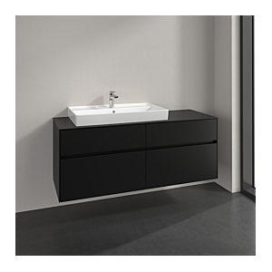 Villeroy und Boch Collaro Waschtischunterschrank C08900VL 140x54,8x50cm, Waschtisch links, volcano black Image