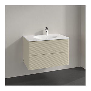 Villeroy und Boch Antao Waschtisch-Unterschrank L04100HJ 78,8x50,4x49,6cm, mit Frontstruktur, silk grey matt lacquer, Mit Beleuchtung Image