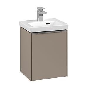 Villeroy und Boch Subway 3.0 Waschtisch-Unterschrank C58300VM 35,1x42,9x30,9cm, Schanier links/Griff Aluminium glänzend, taupe Image
