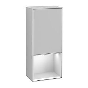 Villeroy und Boch Finion Seitenschrank F550MTGJ 41,8x93,6x27cm, rechts, Regal unten White Matt, Light grey matt Image