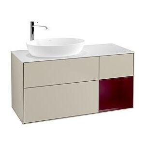 Villeroy und Boch Finion Waschtischunterschrank F931HBHH 120cm, Abdeckplatte white matt, Regale Peony matt lacquer, Sand Matt Lacquer Image
