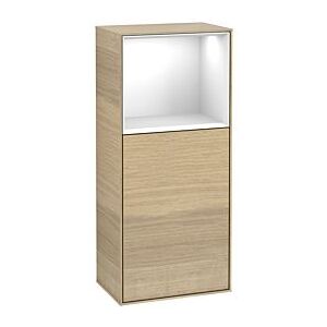 Villeroy und Boch Finion Seitenschrank G520GFPC 41,8cm, links, Ladestation, Emotion, Regal Glossy White Lacquer, Oak Veneer Image
