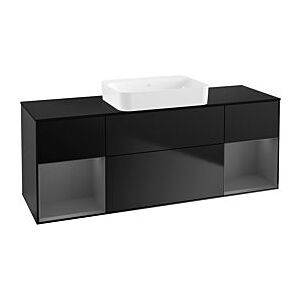Villeroy und Boch Finion Waschtischunterschrank G742GKPD 160x60,3x50,1cm, Regale Anthracite matt lacquer, Black matt lacquer Image