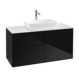 Villeroy und Boch Finion Waschtischunterschrank G79100PH 120x60,3cm, Emotion, Abdeckplatte white matt, Glossy Black Lacquer Image