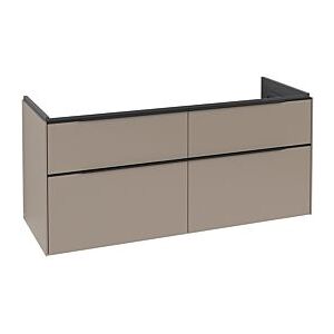 Villeroy und Boch Subway 3.0 Waschtisch-Unterschrank C602L1VM 127,2x57,6x47,8cm, mit LED/Griff Volcano black, taupe Image