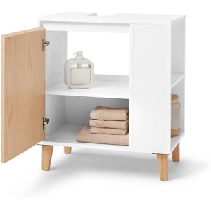 Tchibo - Waschbeckenunterschrank mit Tür und seitlichem Fach - 60x38x68cm - braun - Eschen-Massivholz Image