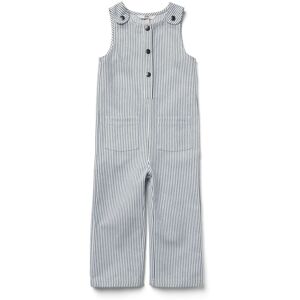 Tchibo - Kinder-Web-Latzhose - Unisex - Gr. 86/92 - weiss/gestreift Image
