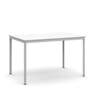 B2B Partner Jídelní stůl, 120x80 cm, šedá podnož, bílá Image