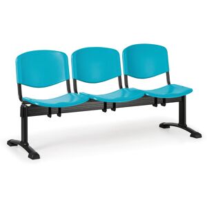 Euroseat Plastová lavice do čekáren ISO, 3-sedák, zelená, černé nohy Image