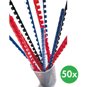 B2B Partner Plastový hřbet pro kroužkovou vazbu, 32 mm, černá, 50 ks Image