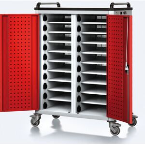 Alfa 3 Pojízdný nabíjecí vozík pro notebooky a tablety, 20 přihrádek, šedá/červená Image