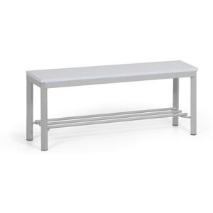 B2B Partner Šatní lavice s botníkem, sedák - lamino, šedé nohy, délka 1000 mm Image