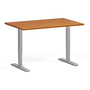 B2B Partner Výškově nastavitelný stůl, 120x80 cm, 2 motory, šedá podnož, třešeň Image