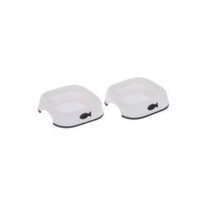zooplus Exclusive Plastová miska Little Fish 2dílná sada - 2 x 200 ml, d 13,5 x š 13,5 cm Image