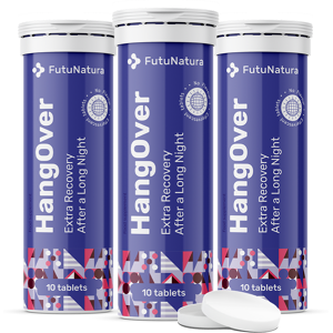 FutuNatura 3x HangOver – šumivé tablety, dohromady 30 šumivých tablet Image