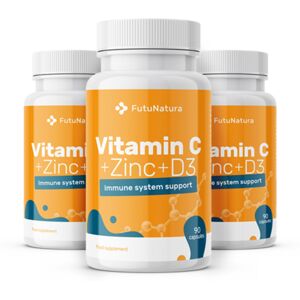 FutuNatura 3x Vitamín C + zinek + vitamín D3, dohromady 270 kapslí Image
