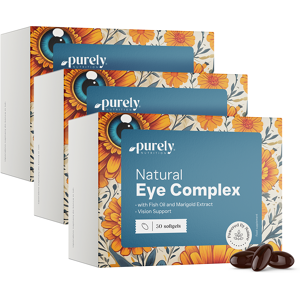 Purely Nutrition 3x Přírodní komplex na oči, dohromady 90 měkkých kapslí Image