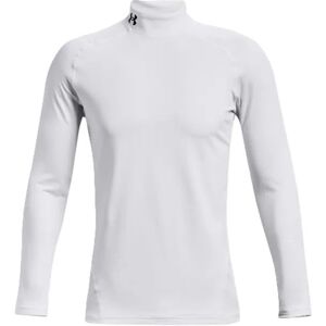 Under Armour CG Armour Fitted Mock pánské funkční tričko, bílé, pánské, XS Image