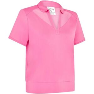 Callaway Golf Callaway Waist Length Mesh Detail Short Sleeve dámské polo, cheeky pink, dámské, XS Image