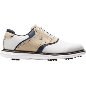 FootJoy Traditions pánské golfové boty, bílo/béžová, standardní, se spajky, bílé, 42 Image