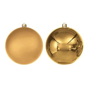 Weihnachtskugeln aus Kunststoff, gold, 10 cm Ø, 4 Stück Image