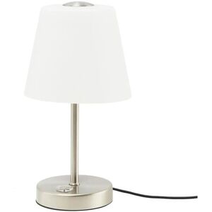 LevelOne LED-Tischleuchte 1-flammig Nickel-matt ¦ silber ¦ Maße (cm): H: 28 Image