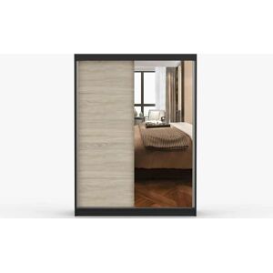 Höffner Schwebetürenschrank 2-türig mit Einlegeböden Vista ¦ schwarz ¦ Maße (cm): B: Image 2