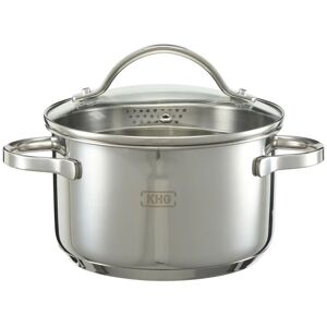 KHG Kochtopf mit Ausguß ¦ silber ¦ Edelstahl ¦ Maße (cm): H: 9,5 Ø: 16 Image