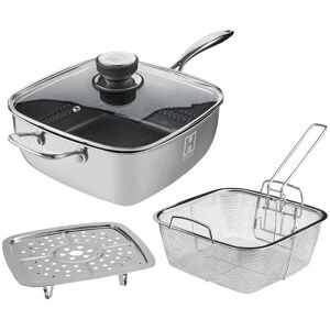 Hensslers Schmorpfanne ¦ silber ¦ Edelstahl ¦ Maße (cm): B: 25,5 H: 9,5 Image