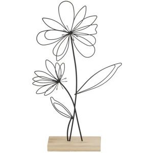 Höffner Dekoaufsteller Blume 2er Set ¦ schwarz ¦ MDF,Metall ¦ Maße (cm): B: 13 H: 28 Image 2